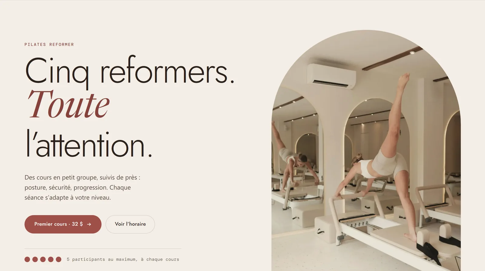 Studio de Pilates, Rive-Sud